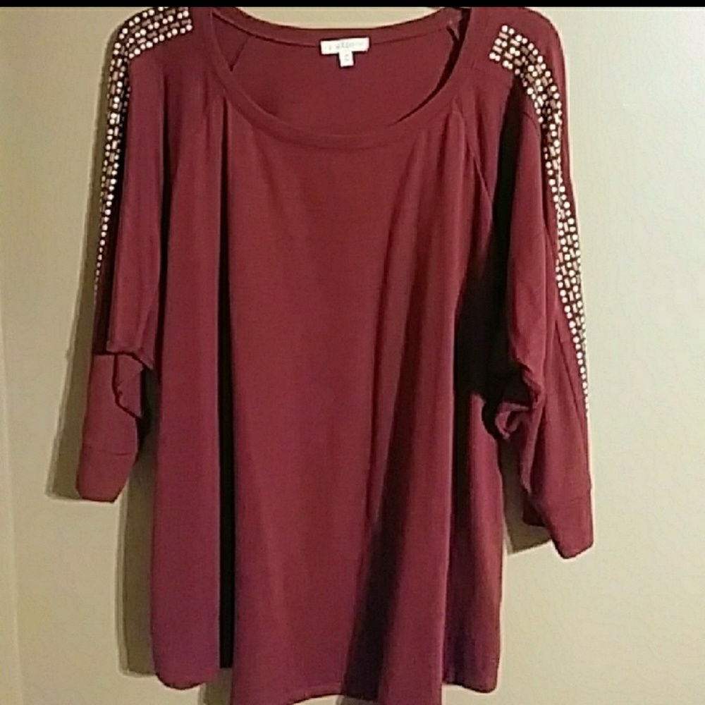 🔴Burgandy Dolman Top